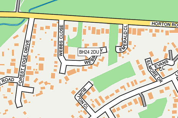 BH24 2DU map - OS OpenMap – Local (Ordnance Survey)