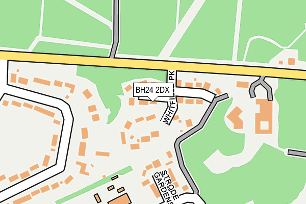BH24 2DX map - OS OpenMap – Local (Ordnance Survey)