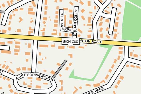 BH24 2ED map - OS OpenMap – Local (Ordnance Survey)