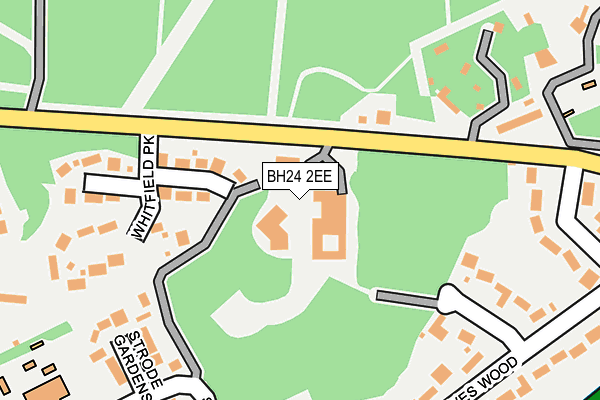 BH24 2EE map - OS OpenMap – Local (Ordnance Survey)