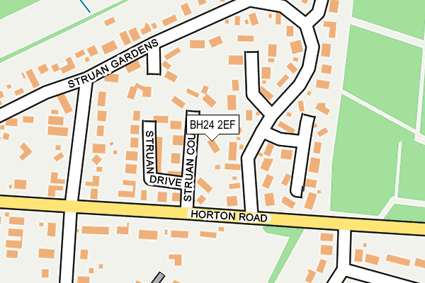BH24 2EF map - OS OpenMap – Local (Ordnance Survey)