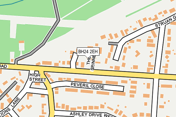 BH24 2EH map - OS OpenMap – Local (Ordnance Survey)