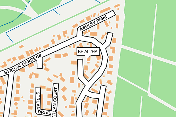 BH24 2HA map - OS OpenMap – Local (Ordnance Survey)
