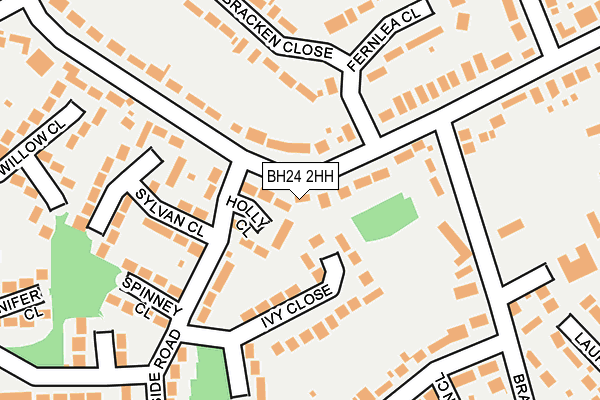 BH24 2HH map - OS OpenMap – Local (Ordnance Survey)