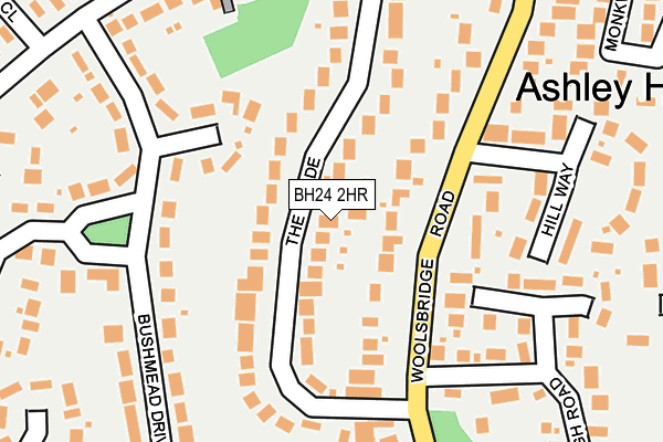 BH24 2HR map - OS OpenMap – Local (Ordnance Survey)