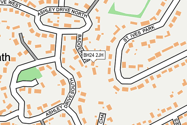 BH24 2JH map - OS OpenMap – Local (Ordnance Survey)