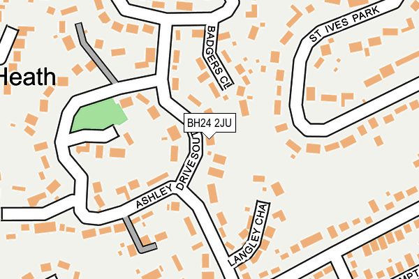 BH24 2JU map - OS OpenMap – Local (Ordnance Survey)