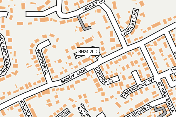 BH24 2LD map - OS OpenMap – Local (Ordnance Survey)