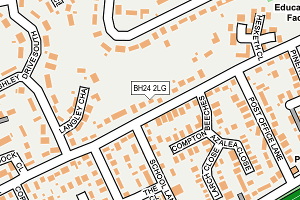 BH24 2LG map - OS OpenMap – Local (Ordnance Survey)