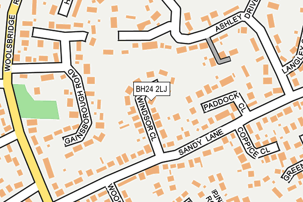 BH24 2LJ map - OS OpenMap – Local (Ordnance Survey)