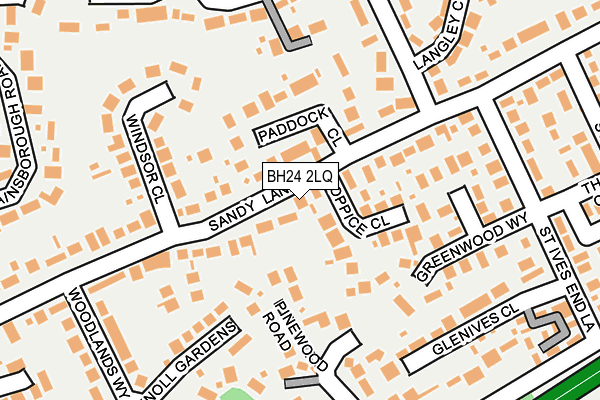 BH24 2LQ map - OS OpenMap – Local (Ordnance Survey)