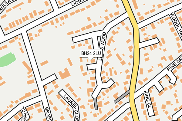 BH24 2LU map - OS OpenMap – Local (Ordnance Survey)