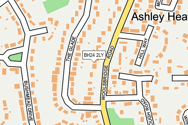 BH24 2LY map - OS OpenMap – Local (Ordnance Survey)