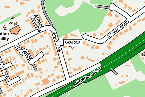 BH24 2NF map - OS OpenMap – Local (Ordnance Survey)