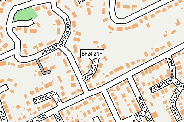 BH24 2NH map - OS OpenMap – Local (Ordnance Survey)