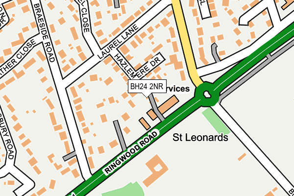 BH24 2NR map - OS OpenMap – Local (Ordnance Survey)
