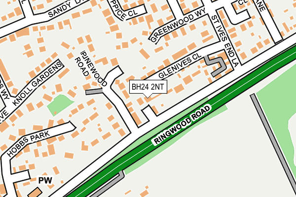 BH24 2NT map - OS OpenMap – Local (Ordnance Survey)