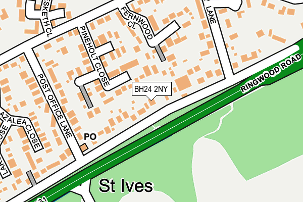 BH24 2NY map - OS OpenMap – Local (Ordnance Survey)