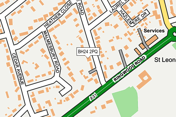 BH24 2PQ map - OS OpenMap – Local (Ordnance Survey)