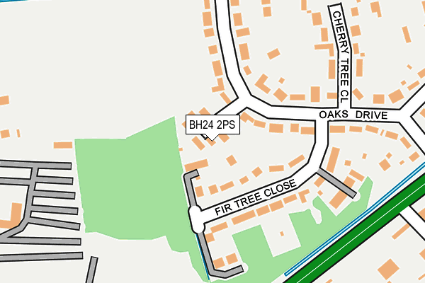BH24 2PS map - OS OpenMap – Local (Ordnance Survey)