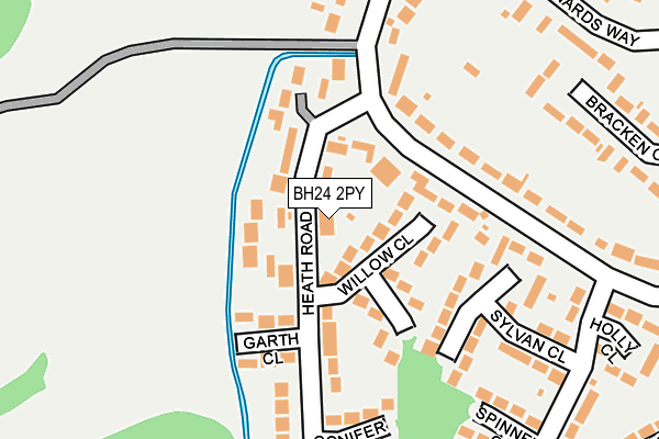 BH24 2PY map - OS OpenMap – Local (Ordnance Survey)