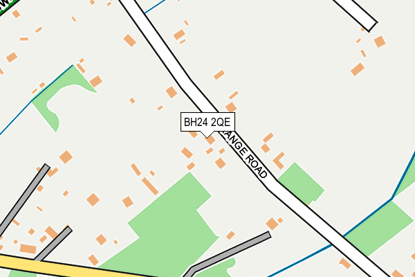 BH24 2QE map - OS OpenMap – Local (Ordnance Survey)