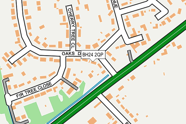 BH24 2QP map - OS OpenMap – Local (Ordnance Survey)