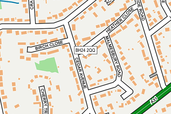 BH24 2QQ map - OS OpenMap – Local (Ordnance Survey)