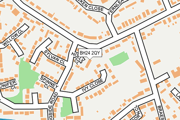 BH24 2QY map - OS OpenMap – Local (Ordnance Survey)