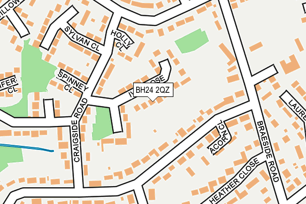 BH24 2QZ map - OS OpenMap – Local (Ordnance Survey)