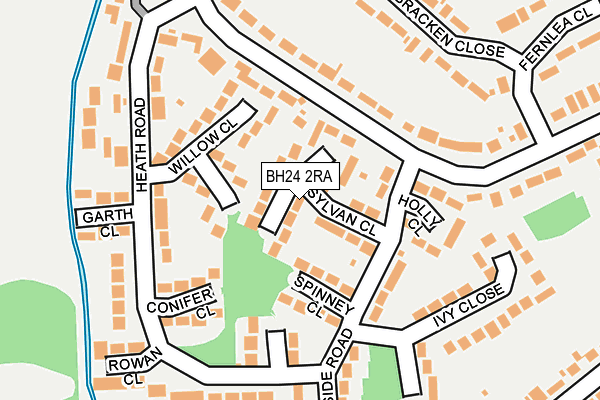 BH24 2RA map - OS OpenMap – Local (Ordnance Survey)