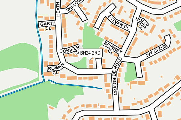 BH24 2RD map - OS OpenMap – Local (Ordnance Survey)