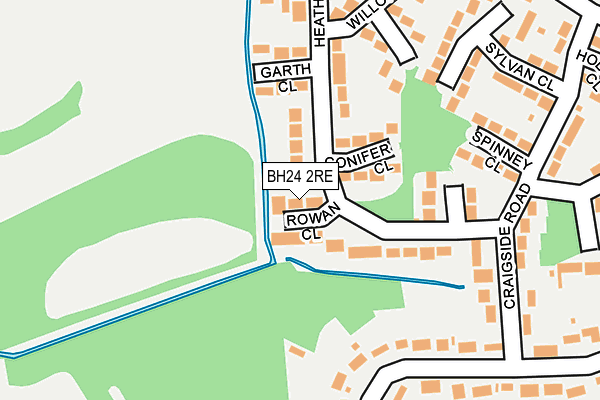 BH24 2RE map - OS OpenMap – Local (Ordnance Survey)