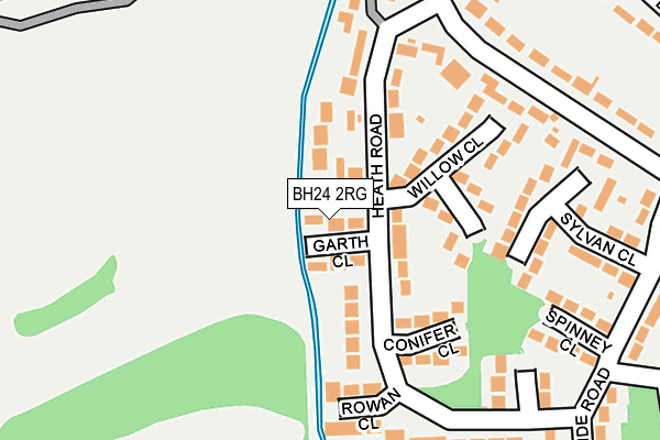 BH24 2RG map - OS OpenMap – Local (Ordnance Survey)