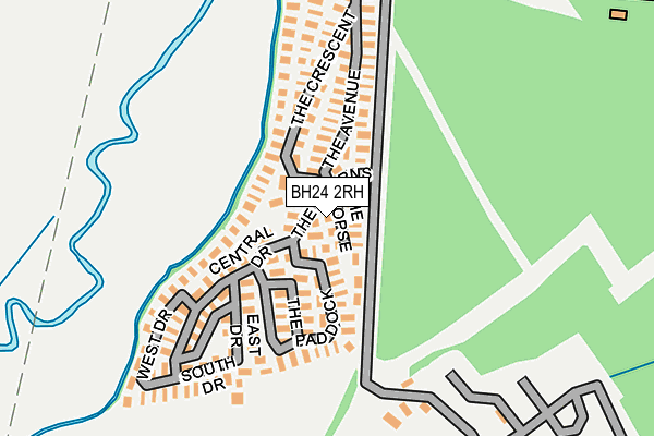 BH24 2RH map - OS OpenMap – Local (Ordnance Survey)