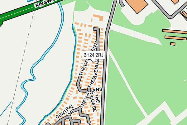 BH24 2RJ map - OS OpenMap – Local (Ordnance Survey)