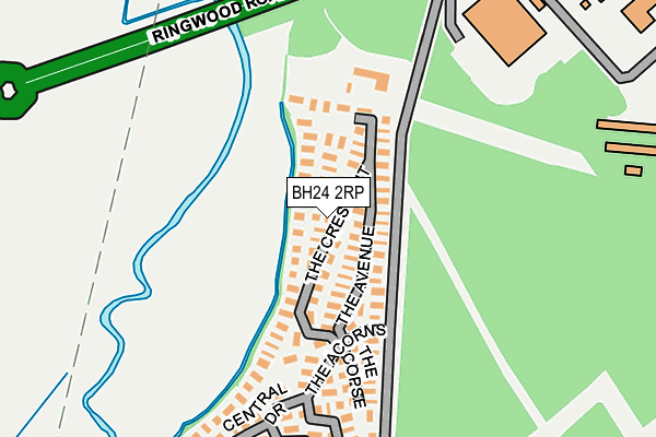 BH24 2RP map - OS OpenMap – Local (Ordnance Survey)