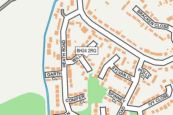 BH24 2RQ map - OS OpenMap – Local (Ordnance Survey)