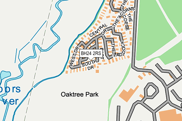BH24 2RS map - OS OpenMap – Local (Ordnance Survey)