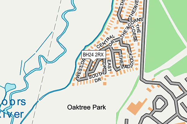 BH24 2RX map - OS OpenMap – Local (Ordnance Survey)