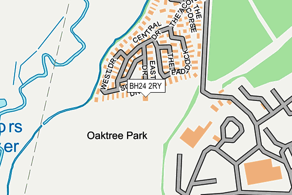 BH24 2RY map - OS OpenMap – Local (Ordnance Survey)