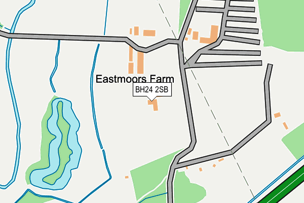 BH24 2SB map - OS OpenMap – Local (Ordnance Survey)