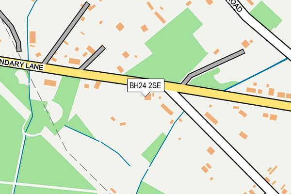 BH24 2SE map - OS OpenMap – Local (Ordnance Survey)