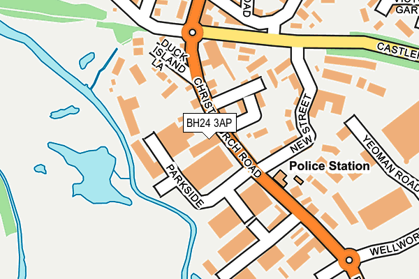 BH24 3AP map - OS OpenMap – Local (Ordnance Survey)