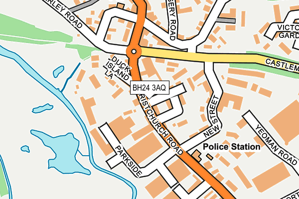 BH24 3AQ map - OS OpenMap – Local (Ordnance Survey)