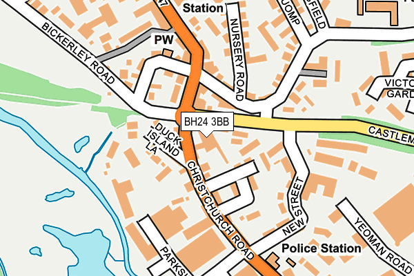 BH24 3BB map - OS OpenMap – Local (Ordnance Survey)