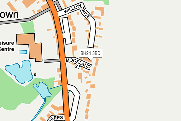 BH24 3BD map - OS OpenMap – Local (Ordnance Survey)