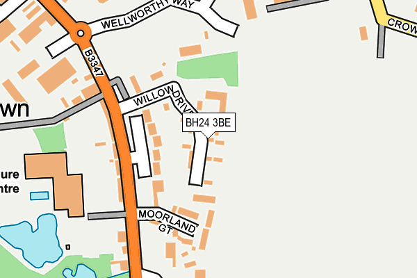 BH24 3BE map - OS OpenMap – Local (Ordnance Survey)