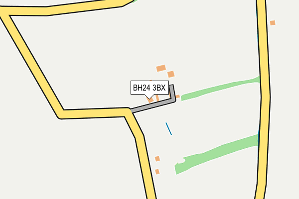 BH24 3BX map - OS OpenMap – Local (Ordnance Survey)