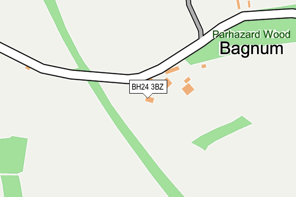 BH24 3BZ map - OS OpenMap – Local (Ordnance Survey)